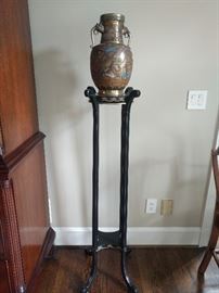 Here's that long, tall lacquered/painted Asian stand.