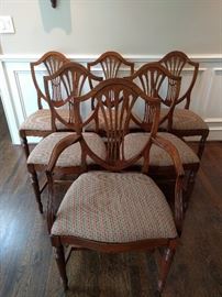 Set/6 vintage mahogany dining chairs, by Landstrom Furn. Co.