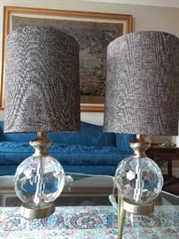 PAIR of Surya Fairfield Glam Table Lamps, retail for a paltry $403.00 each. Don't believe me? Check out their website and look for item #FFD100-TBL. Umm hmm, doubters... ;-)
