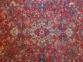 Detail of vintage Persian Kerman. 11' x 17'.