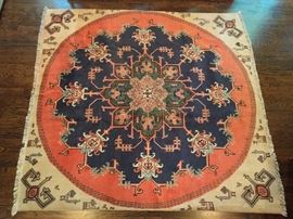Very unique vintage Persian Karacheh rug, almost square, measuring 6'-4" x 6'-9"