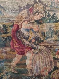Detail close-up of the tapestry.