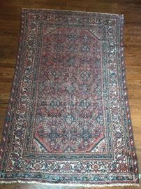 Antique Persian Farrahan Sarouk rug, hand woven, 100% wool face, measures 6-3 x 4-1.