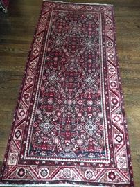 Vintage Persian Malayer runner, hand woven, 100% wool face, measures 3-1 x 6-5.