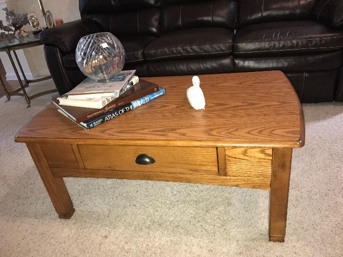 Oak mission style table - matching end table available $95