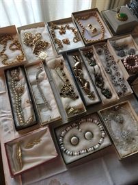 Tons of jewelry - clip on earrings and necklace/earring sets