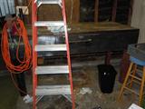 Garage items, work bench, ladders, etc