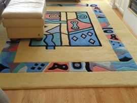 Abstract design very plush area rug