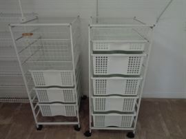 Storage carts on casters