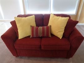 Loveseat - deep red color