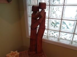 Unique carved wood sculpture