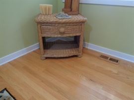 Wicker side table