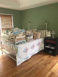 Iron bed and more quilts!