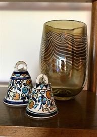 Jerusalem Bells and Hand Blown Vase