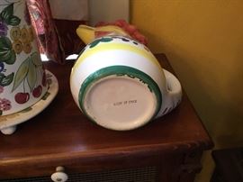 Rooster pitcher made in Italy