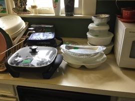 Cookware plus other items in kitchen