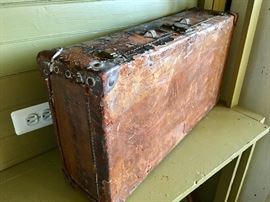 Antique Leather Suitcase 