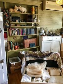 Vintage Linens, Antique Items, Books, Furnishings Galore