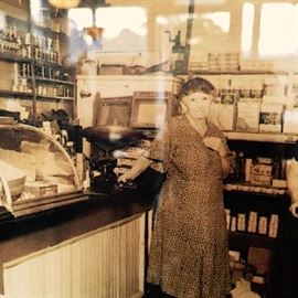 Antoinette Allaire Allen- the first Post Master (Mistress) in the Country!  (Note the Norge Refrigerator in the Background...  the very same one offered for sale here!)