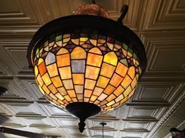 Stunning Slag Glass Tiffany Style Fixtures!