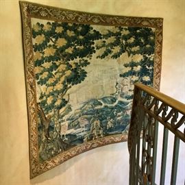 18th c. Flemish tapestry. 9' by 8'.