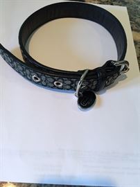 Designer dog collar by Coach. Ask Kathy for info, not at this sale. Size large $150