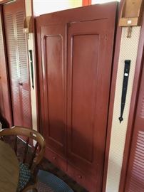 Better image of painted cupboard previously pictured with table and chairs.