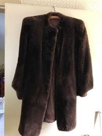 Vintage fur j3/4 length coat.