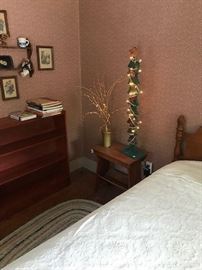 Maple side table/bench.  Sample of Christmas decorations.