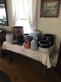 Group of Lyons, etc stoneware. 