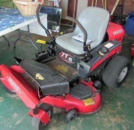 Gravely ZT 42  riding mower.  Model number:  915170-ZT 42 CARB.  Purchased 4/4/2012.  Runs good.   Left controller may need a minor adjustment. 