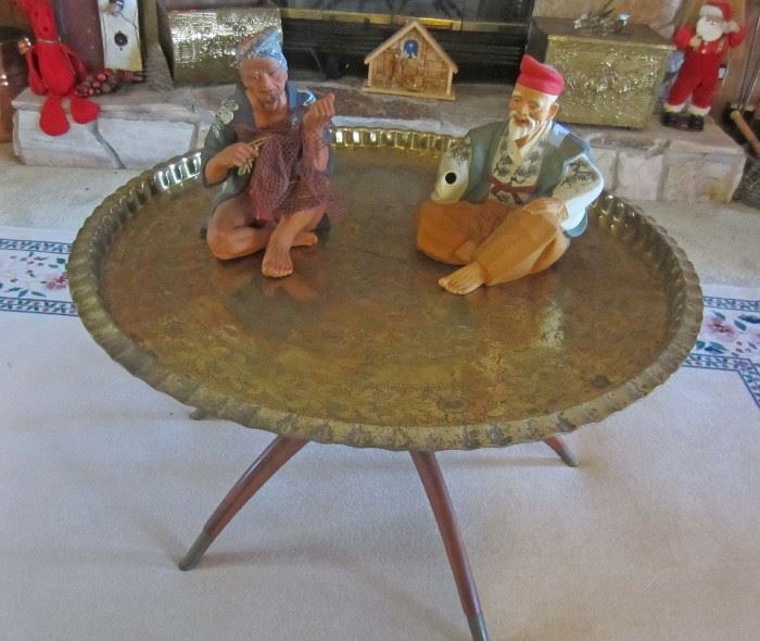 Moroccan brass table 