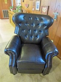 New leather recliner