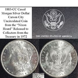 Cur Coins Morgan Silver Dollar 1883 CC Carson City Uncirculated
