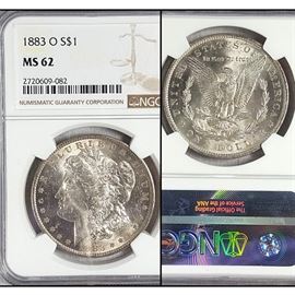 Cur Coins MS62 Morgan 1883 O Silver Dollar NGC Graded
