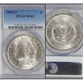 Cur Coins MS62 Morgan 1883 O Silver Dollar PCGS Graded