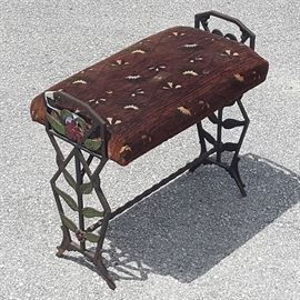 Furniture Cast Iron Polychrome Bench