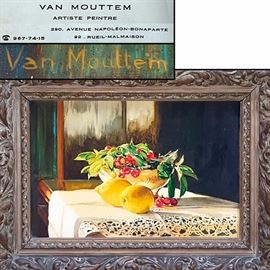 Art Mouttem Van Oil On Canvas Still Life