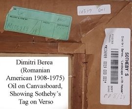 Art Berea Dimitri Oil On Canvasboard Sothebys Tag Showing