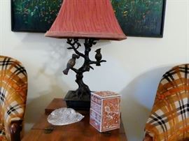 vintage bird lamp 