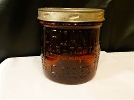 brown glass cigar jar 