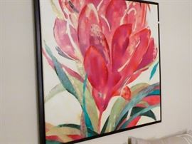 brilliantly colored floral oil