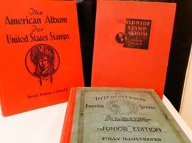 Stamp collection books excellent condition and partially full