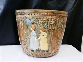 Weller children in the woods pottery