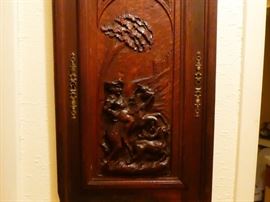 door panel converted into wall hanging.