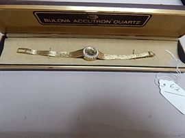 14kt Gold Bulova Accutron Quartz Watch