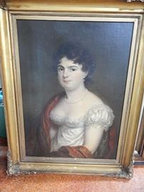 19th C. Portrait of Prominent Woman O/C