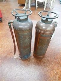 Two Copper Fire Extinguishers