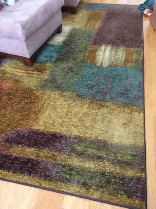 8x10 multi color abstract / contemporary area rug 