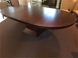 Arhaus Leighton Pedestal Dining Table & 8 Chairs